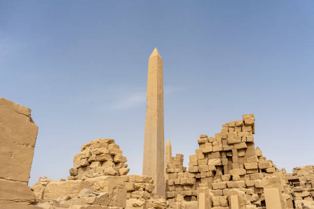 Karnak, Great Temple of Thebes, hypostyle hall of papyri, columns, temples of ancient Egypt