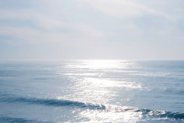 istock Abstract landscape of sea and sky, sparkling with sunlight 2155524093