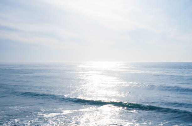 istock Abstract landscape of sea and sky, sparkling with sunlight 2155525112