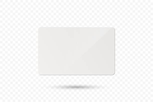 stockillustraties, clipart, cartoons en iconen met vector white gift card, certificate, guest room, plastic hotel apartment keycard, id card, sale, credit card design template for mockup, branding. top view - tekstveld