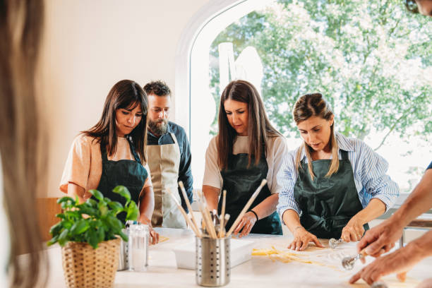 istock Cooking class experience to learn how to make homemade pasta 2155528966