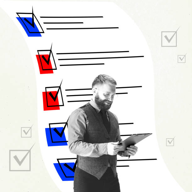 istock Efficient Task Management. Businessman actively marking off tasks on checklist. Importance of organization. Conceptual design. Art collage. 2155529265