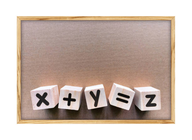 istock Mathematical symbol with toy block on blackboard 2155530762