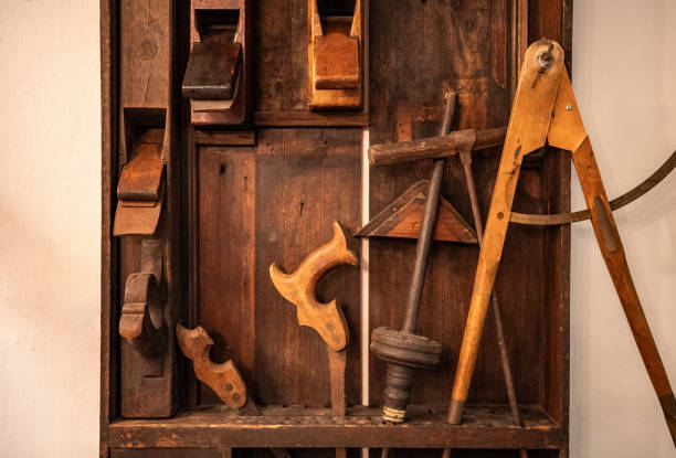 istock The old vintage  carpenter toolbox 2155533321
