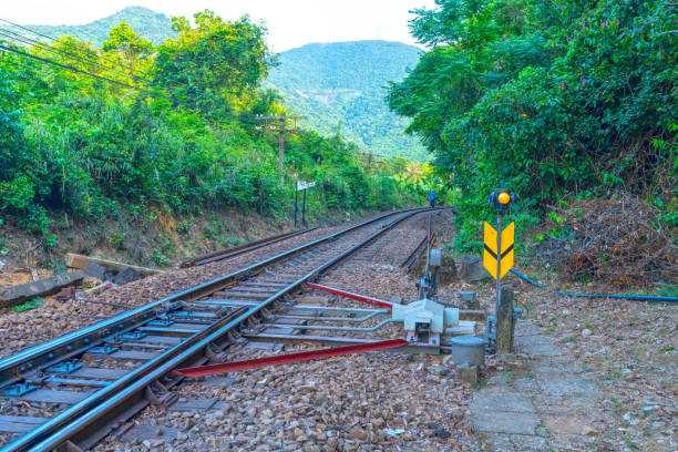 Railway Road At Hai Van Mountain Pass, Vietnam.