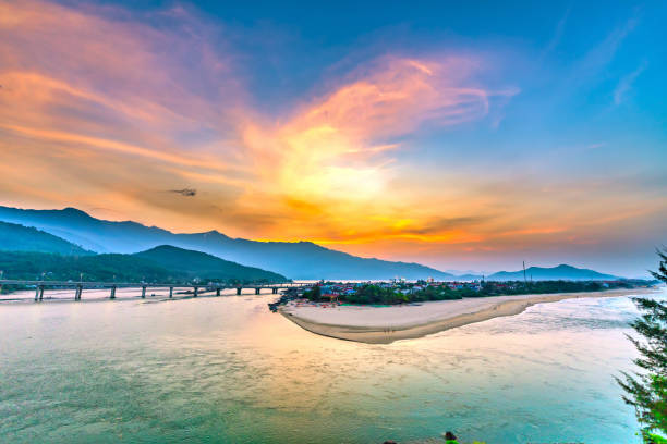 istock Lang Co bay, Hue, Vietnam in the sunset 2155534399