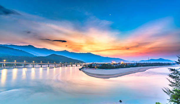 istock Lang Co bay, Hue, Vietnam in the sunset 2155534695
