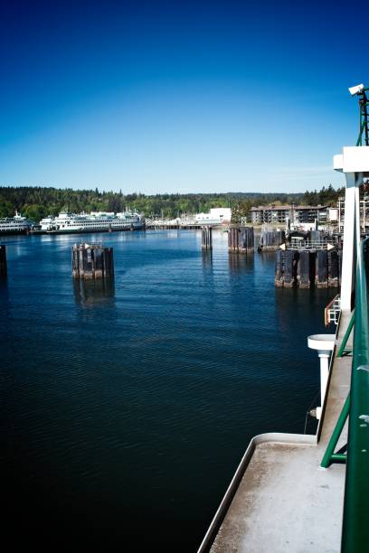 istock View from a docked ferry at a port 2155534822
