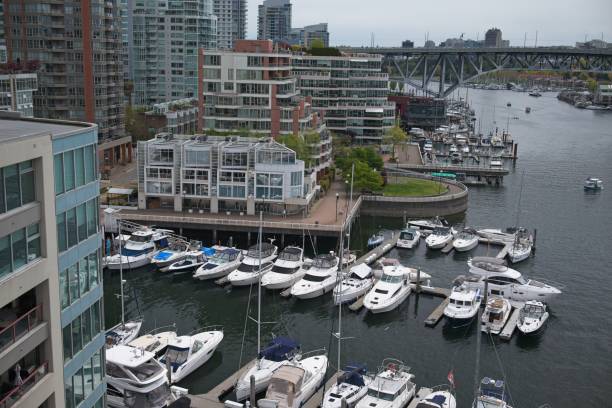 istock Marina with yachts and modern residential buildings 2155535529