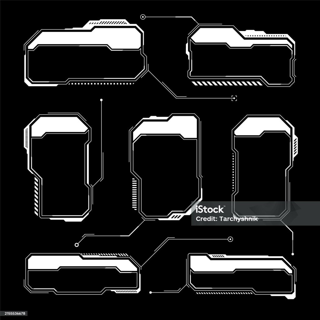 Ilustración de White Futuristic Hud Ui Elements Scifi User Interface ...