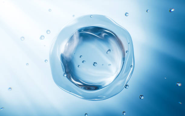 istock Biological cell background, skincare and biomedical concept, 3d rendering. 2155537802