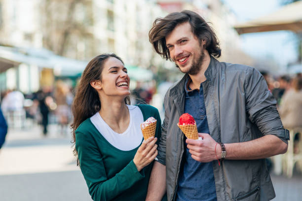 istock Happy couple on date 2155538843