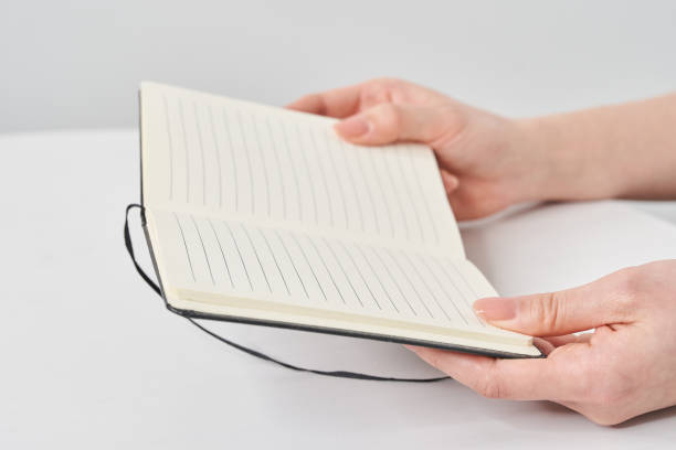istock Hand of a woman holding a notepad 2155545990