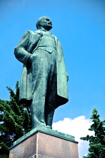 istock Old bronze statue of Lenin 2155559867