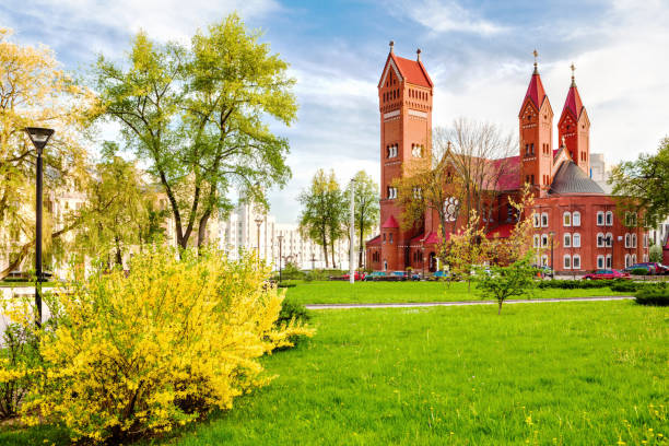 istock Catholic cathedral of St.Simon and St.Helena, Minsk, Belarus 2155559875