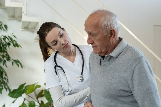 istock A young female doctor visiting a patient at home 2155560278
