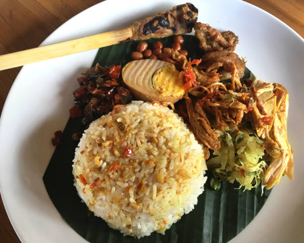 istock Nasi Campur Ayam Bali  ( Balinese Mixed Rice with shredded chicken ) 2155561427