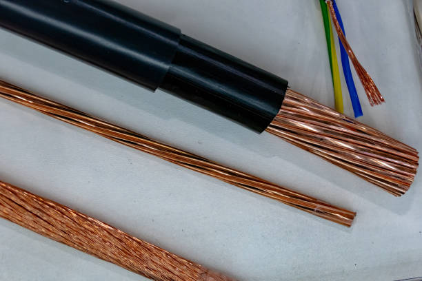 istock Copper electrical wires of different diameters. 2155567630