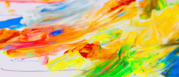 Colorful painting background. Copy space for text or design.
