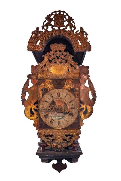 istock old and vintage clock on white, isolated 2155575169