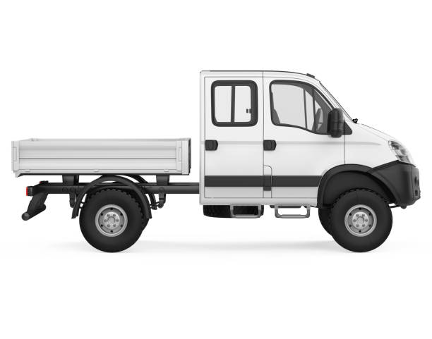 istock Flatbed Truck Isolated 2155575296