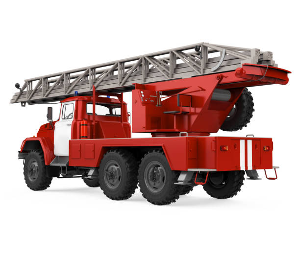 istock Fire Rescue Truck Isolated 2155575487