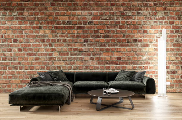 istock Illustration 3D rendering large luxury modern bright interiors Living room mockup computer digitally generated image 2155577145