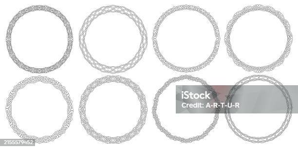 Linear Round Pattern Linear Round Celtic Style Frames Borders Circular Magical Patterns ...