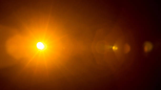 istock Abstract Natural Sun flare on the black 2155582672