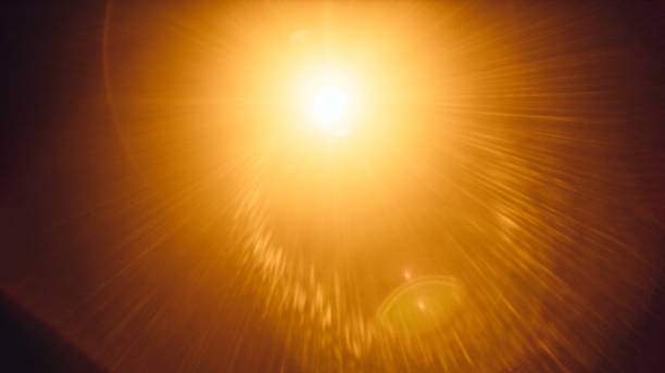 istock Abstract Natural Sun flare on the black 2155583343