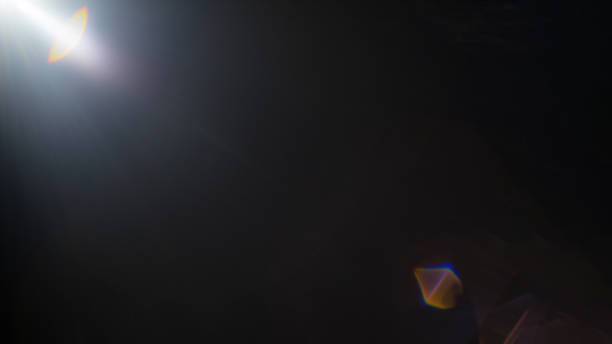 istock Abstract Natural Sun flare on the black 2155583677