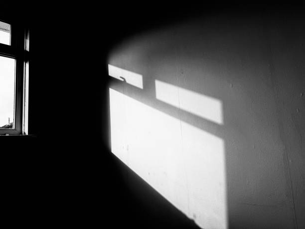 istock Sunlight casting a shadow though a glass window in a domestic room 2155585117