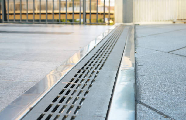istock Flooring steel perforated gutter outdoor. 2155585955