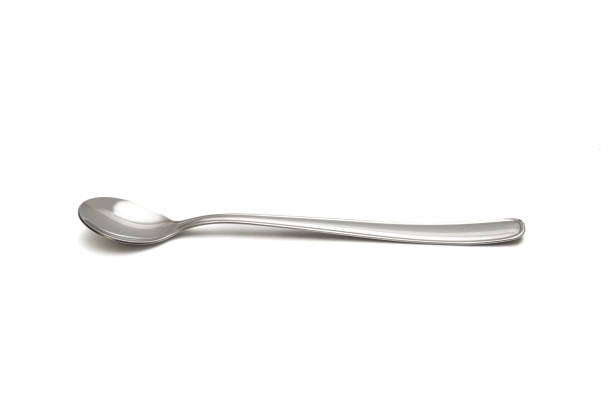istock Metal large spoon in white background 2155585974