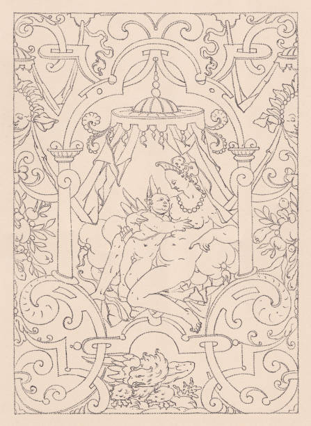 istock Design for goldsmith work, engraved by Hans Hirtz, woodcut, 1891 2155586004
