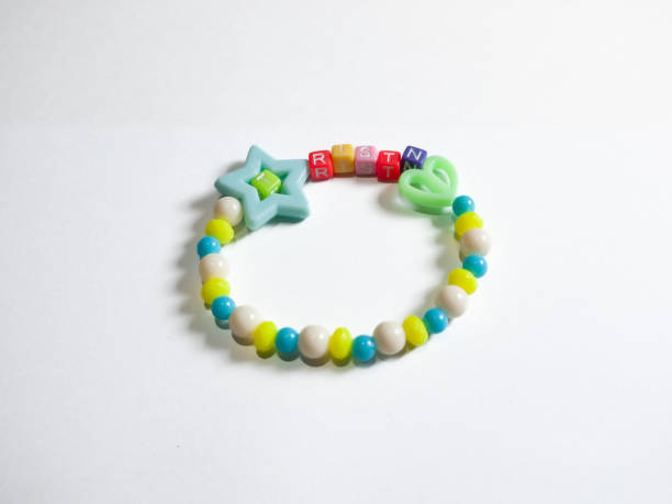 istock Children's bracelet isolated on white background. 2155586043