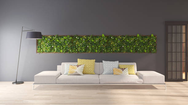 istock Large luxury modern bright interiors Living room mockup illustration 3D rendering image 2155587783