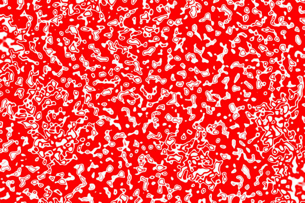 Bright red background with drops and streaks