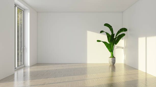istock Large luxury modern bright interiors Living room mockup illustration 3D rendering image 2155588875