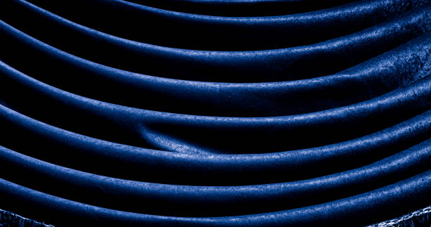 closeup of  blue-purple curtains for design purpose