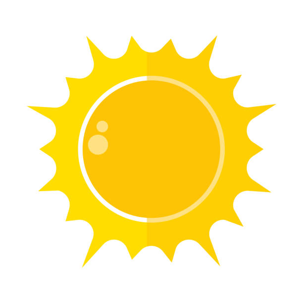 stockillustraties, clipart, cartoons en iconen met sun icon - zon