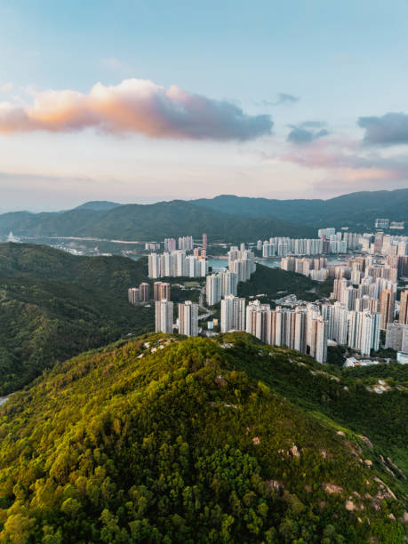 istock Drone view of mountain in Tsing Yi, Hong Kong 2155593421