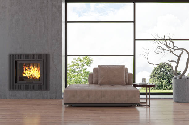 istock Large luxury modern bright interiors Living room mockup illustration 3D rendering image 2155594939