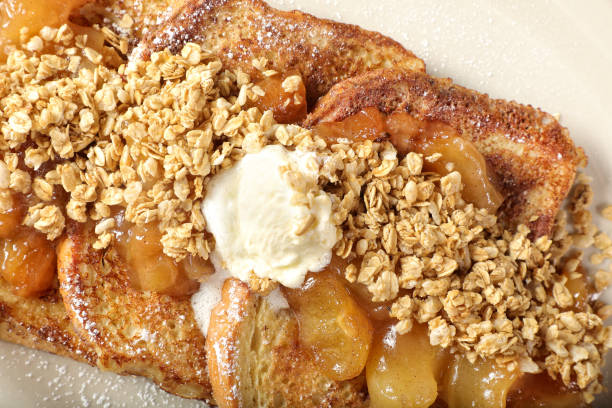 istock Granola apple French toast breakfast dish 2155596932