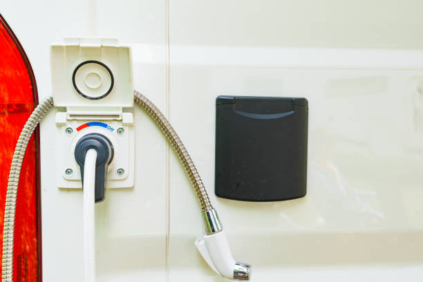 istock Rv caravan exterior shower 2155597039
