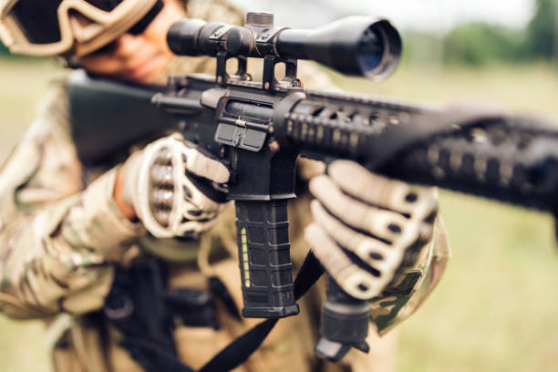 istock Despite the challenges, their resolve remains unwavering, driven by their clear mission objectives, each soldier comprehending the risks involved, yet advancing with courage and determination. 2155601172