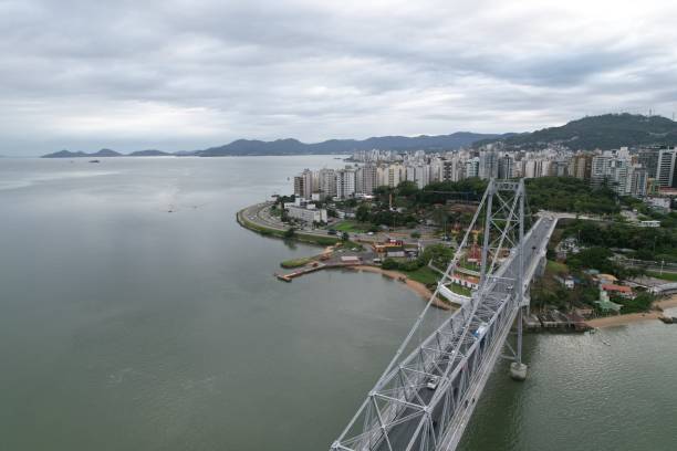 istock Hercilio Luz Bridge, at Florianopolis, Santa Catarin, Brazil. March 2024. 2155604795
