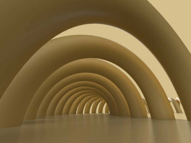 istock 3D illustration of a yellow archway 2155605283