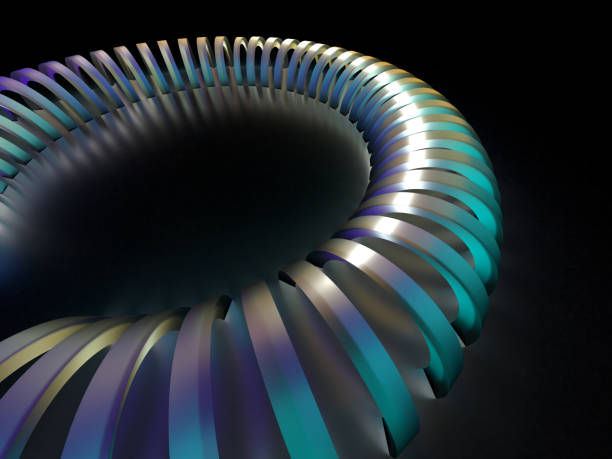 istock 3D illustration of an archway lit by fantastic lights 2155605344