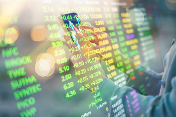 istock Green number of growth investiment hand using Applied AI networks with multiple layers to growth the stockmarket investment 2155607406